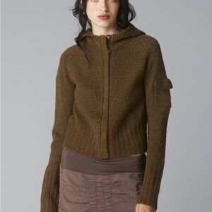 UNIF Hooded Women's Zip Up Sweater